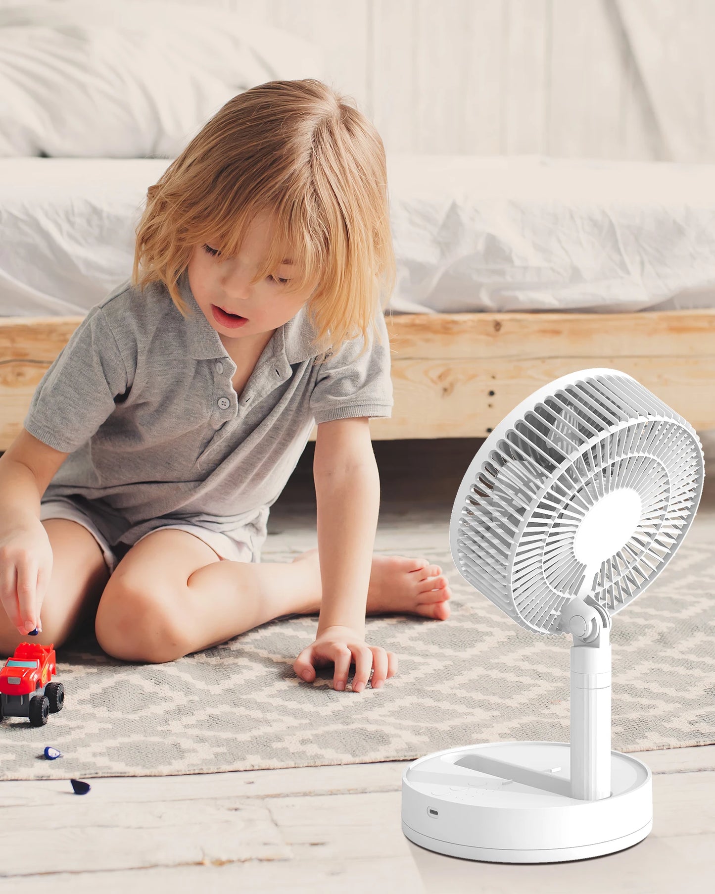 KASYDoFF Portable Oscillating Desk Fan, 8-Inch& 5400mAh USB Battery